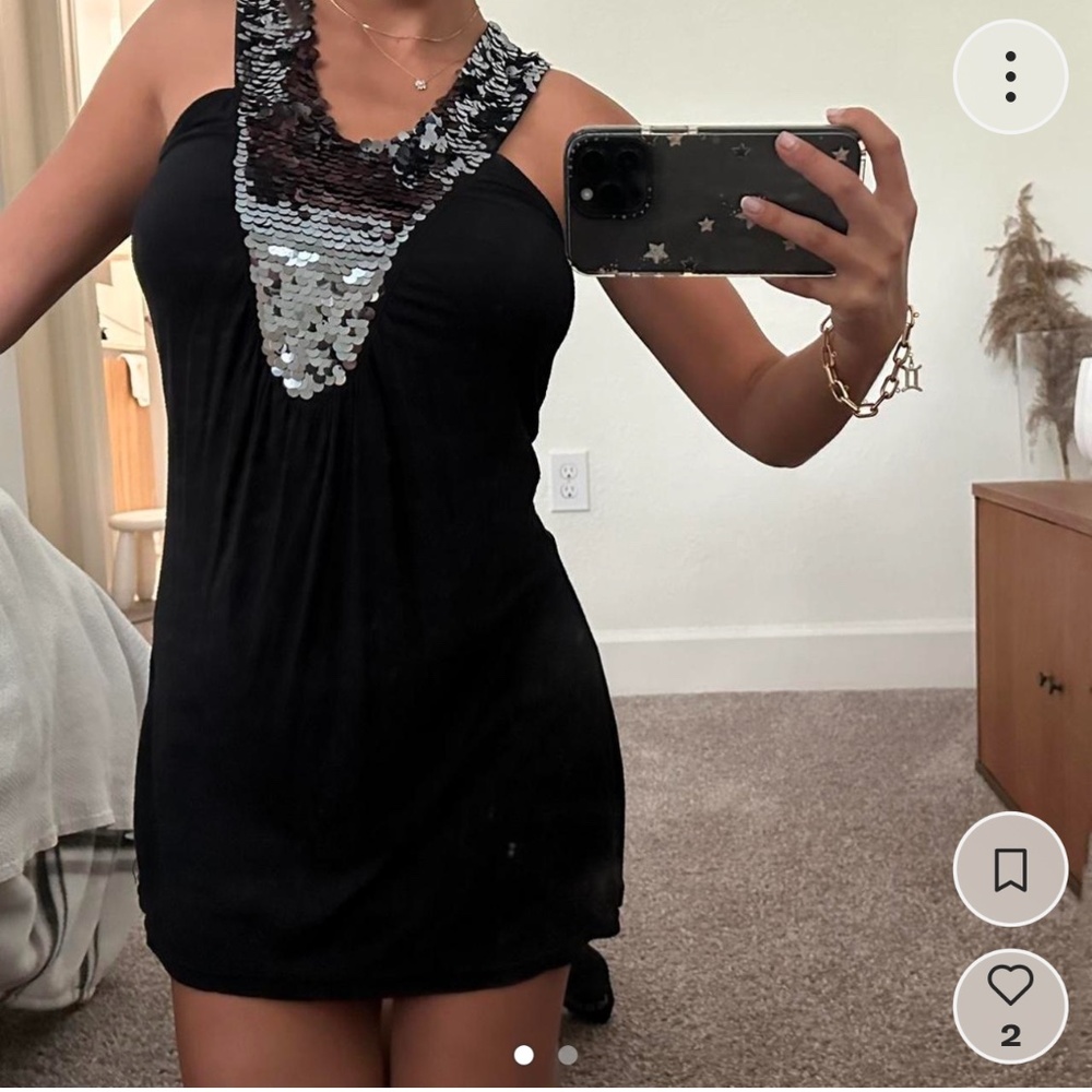 Black Sequin Dress
